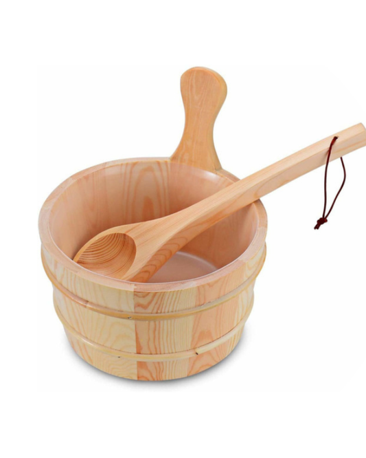 Cubeta de madera para sauna